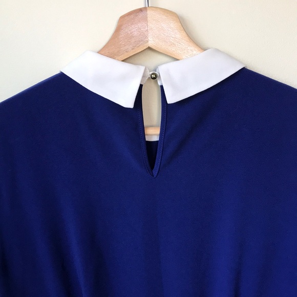 Deep blue collared mini dress - Picture 3 of 5